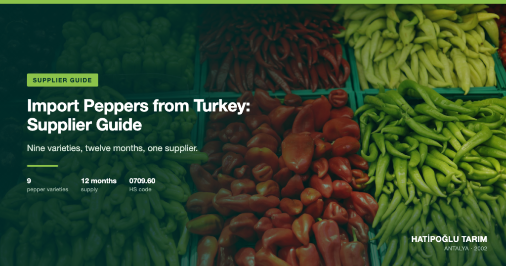 Import Peppers from Turkey: Supplier Guide